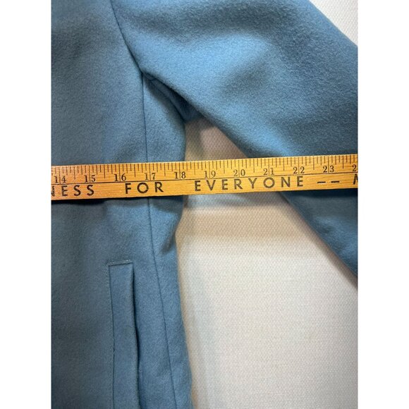 Gap Women's Wool Blend Toggle Peacoat Long Sleeve Size Small Blue Zip Up Casual - Picture 10 of 12